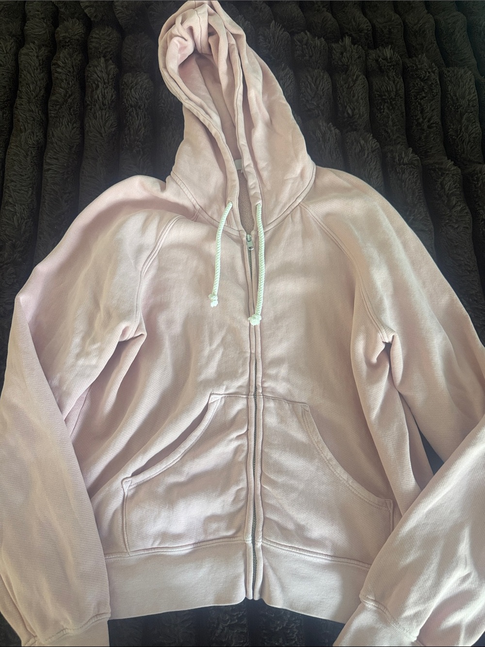 DONNI. Light Pink Full-Zip Hoodie Jacket
